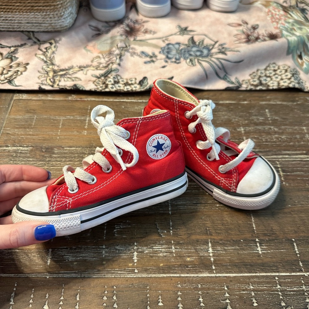 Toddler red Converse sneakers!!